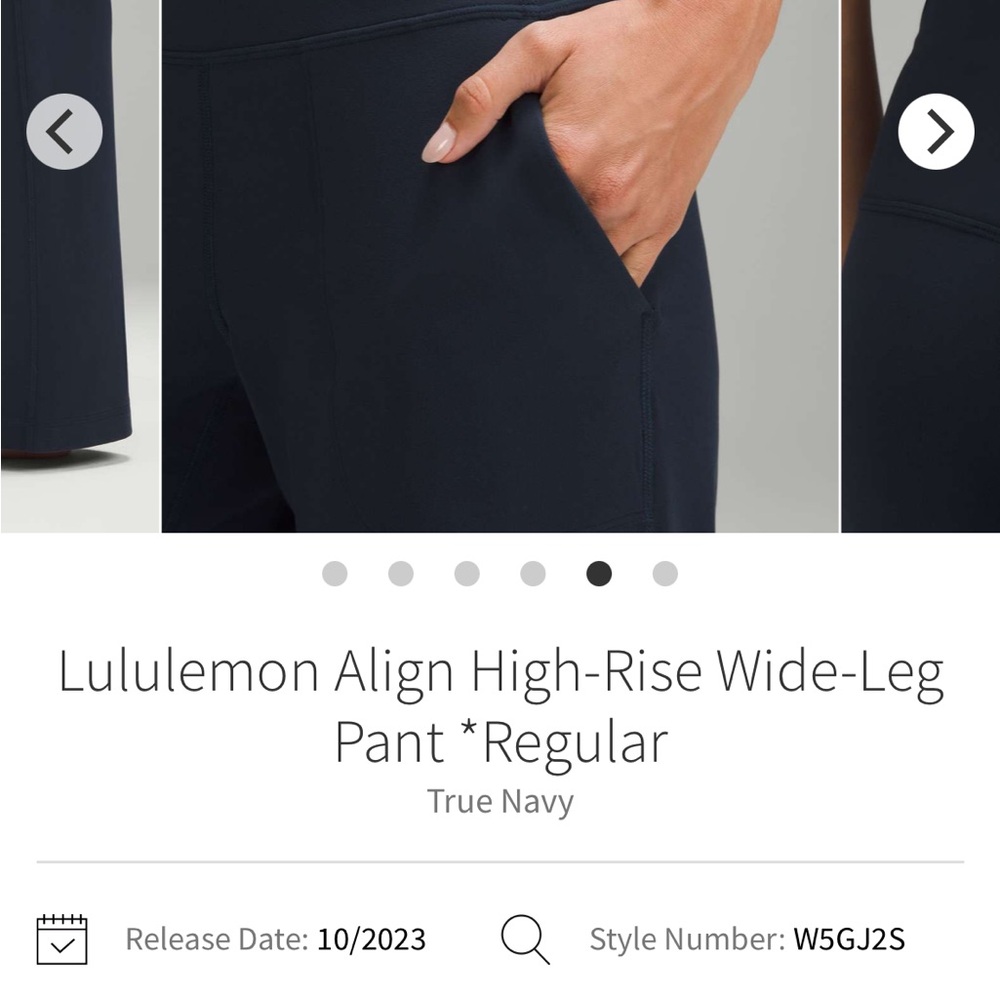 lululemon athletica Navy Wide-Leg Pants - Picture 7 of 12